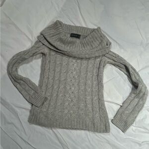 Gray Cable Knit Sweater